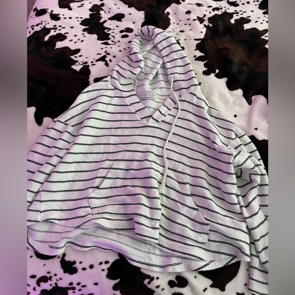 Paper Crane Cropped Hoodie